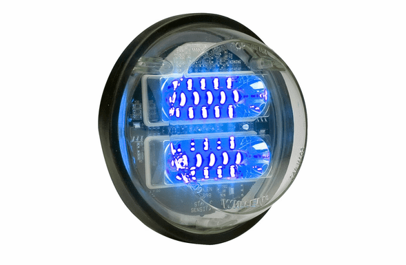 Whelen Round Super-LED Clear Extended Lens - Blue LED