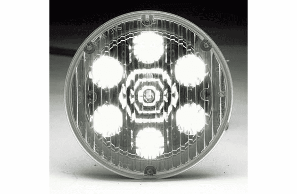 Whelen Round TIR6 Clear Flat Lens - Clear LED - 2FC00ZCR