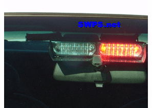 Whelen Talon TLN2 LEDs installed over front mirror