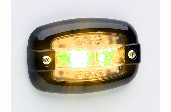 Whelen V-Series LED Lighthead - AMBER - Black Flange - V23ATPB