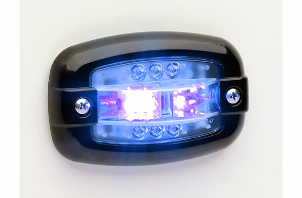 Whelen V-Series LED Lighthead - BLUE - Black Flange - V23BTPB