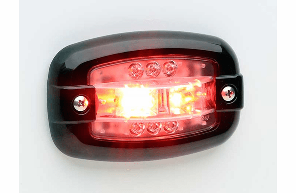 Whelen V-Series LED Lighthead - RED - Black Flange - V23RTPB