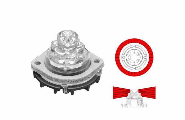 Whelen Vertex Universal Hide-A-Way Super-LED Light - 360 Side-Emitter - White - VTX3609C