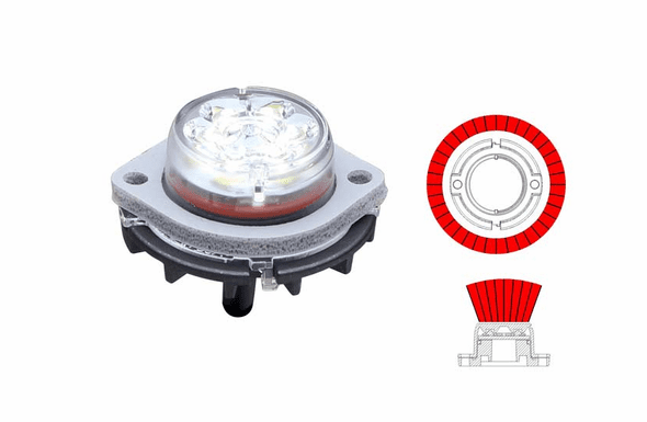 Whelen Vertex Universal Hide-A-Way Super-LED Light - Omni Directional - White - VTXD609C