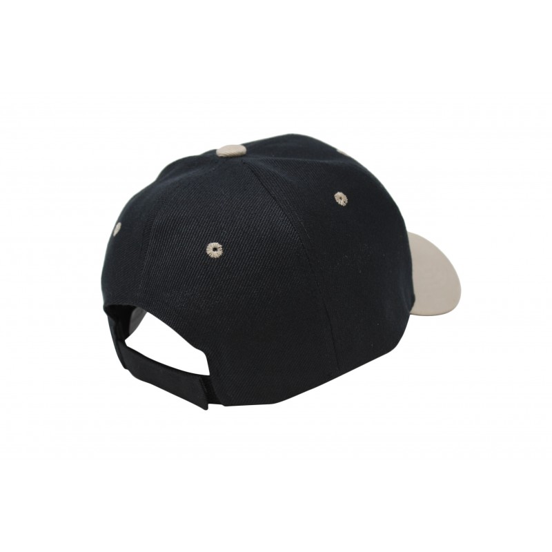 Black/Khaki TwoTone Baseball Caps, Pro Style, DOZEN PRICED and PACKED