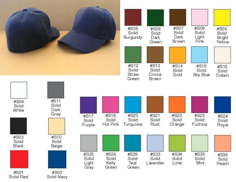 Fitted Solid Color Baseball Caps, Pro Style, PIECE PRICED display picture 1