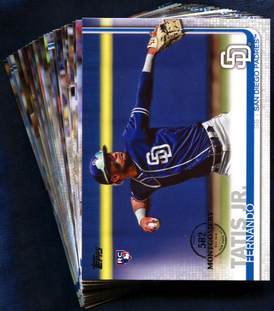 2019 Topps 582 Montgomery Parallel San Diego Padres Baseball Cards Team Set