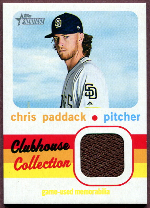 2020 Topps Heritage Clubhouse Collection Relics CCRCP Chris Paddack