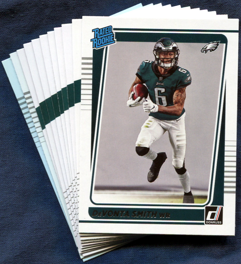 Rare American Football Trading Cards 2021 Donruss Philadelphia Eagles NFL Football Card Team Set Rare American Football Trading Cards 2021 Donruss Philadelphia Eagles NFL Football Card Team Set