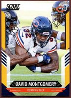 2021 Score Gold #123 David Montgomery Football Card - Chicago Bears