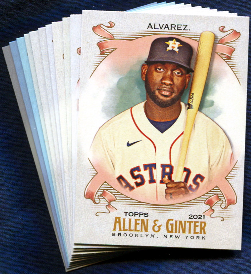 2021 Topps Allen and Ginter Houston Astros Baseball Cards Team Set
