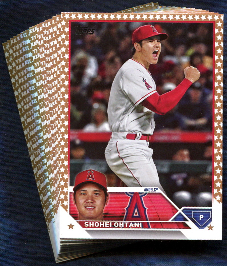2023 Topps Gold Stars Parallel Los Angeles Angels Baseball Cards Team Set