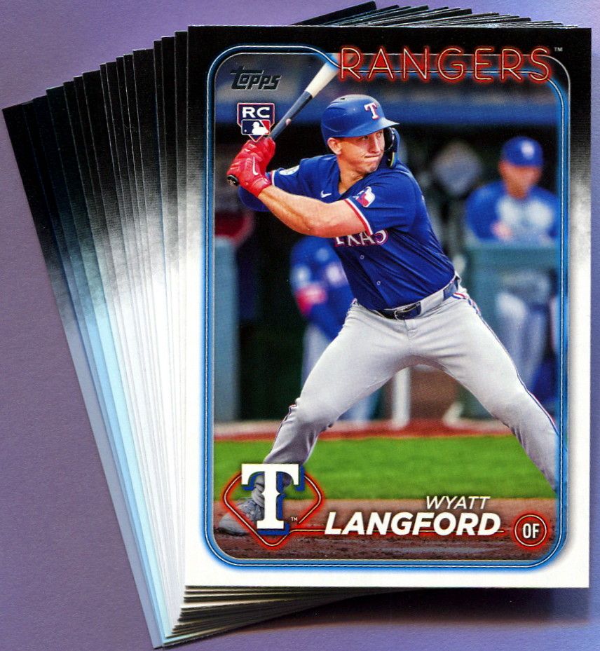 2024 Topps Update Texas Rangers Baseball Cards Team Set
