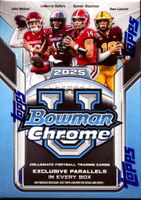 2025 Bowman Chrome University Football Cards Blaster Box