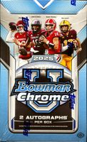 2025 Bowman Chrome University Football Cards Hobby Box