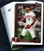 2025 Topps Minnesota Twins Baseball Cards Team Set