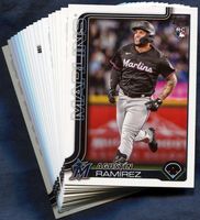 2025 Topps Update Miami Marlins Baseball Cards Team Set
