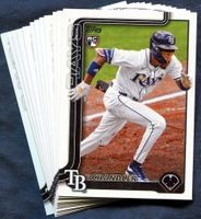 2025 Topps Update Tampa Bay Rays Baseball Cards Team Set