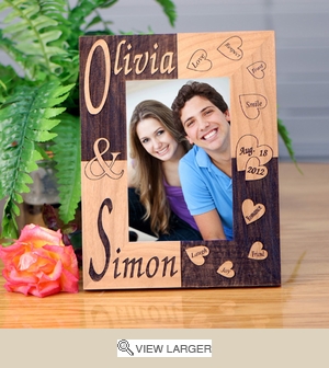 Personalized Love Hearts Photo Frame