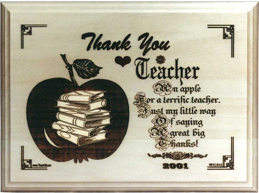 Placa De Madera Personalizada Con Nombre De Thank You