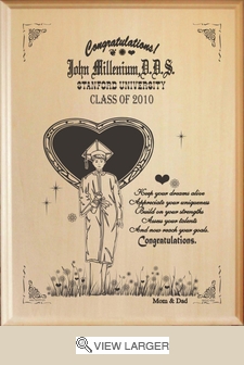 Personalized Wooden Graduation Plaque for Him