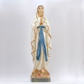 White and Gold Lady of Lourdes Statue