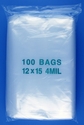 12x15 4mil clear zipper bags, pack of 100 12x15 4mil clear zipper bags, pack of 100