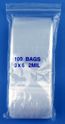 3x6 2mil clear zipper bags, pack of 100