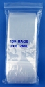 3x6 2mil clear zipper bags, pack of 100