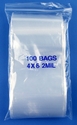 4x6 2mil clear zipper bags, pack of 100