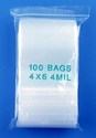 4x6 4mil clear zipper bags, pack of 100 4x6 4mil clear zipper bags, pack of 100
