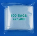 4x8 4mil clear zipper bags, pack of 100 4x8 4mil clear zipper bags, pack of 100