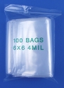 6x6 4mil clear zipper bags, pack of 100 6x6 4mil clear zipper bags, pack of 100