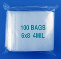 6x8 4mil clear zipper bags, pack of 100 6x8 4mil clear zipper bags, pack of 100