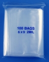 6x9 2mil clear zipper bags, pack of 100