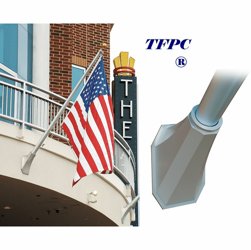 10ft COMMERCIAL 1 PIECE OCTAGON OUTRIGGER FLAGPOLE 4 Butt / Wall Thick .125 Item #OOB104125