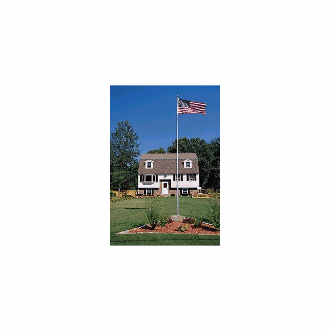 20ft "DELUXE WHITE" Telescoping Flagpole Push Button FREE SHIPPING! View Prices