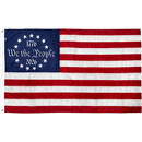 250 We The People Betsy Ross, Printed Star Field, Sewn Stripes Nylon Flag 