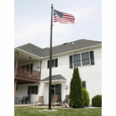 25ft (1) Piece Wind Speed 104 Mph  5 Butt Dia. x .125 Wall Thickness Internal Halyard Cam Cleat Aluminum Flagpole