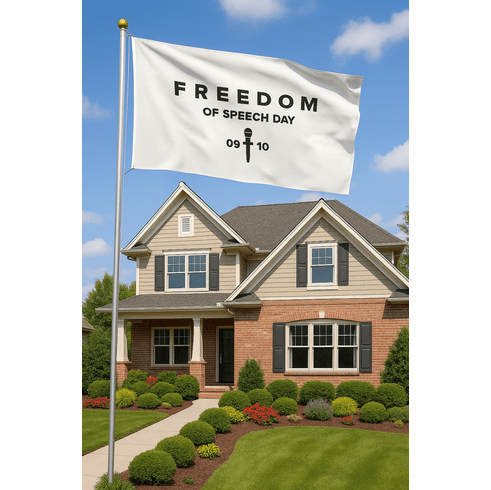 3'X5' Freedom of Speech Day with Cross Nylon Flag