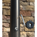 50ft (3) Piece Wind Speed 150 Mph  10 Butt Dia. x .250 Wall Thickness  Hurricane/Tornado Series Internal Halyard Winch Aluminum Flagpole