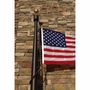 50ft (3) Piece Wind Speed 150 Mph  10 Butt Dia. x .250 Wall Thickness  Hurricane/Tornado Series Internal Halyard Winch Aluminum Flagpole