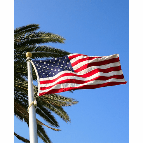 50ft (3) Piece Wind Speed 150 Mph  10 Butt Dia. x .250 Wall Thickness  Hurricane/Tornado Series Internal Halyard Winch Aluminum Flagpole