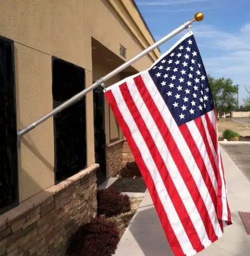  6'  Heavy Duty Anodized Aluminum Outrigger Home Mount Flagpole