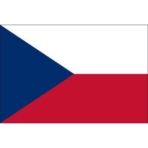CZECH REPUBLIC 3'X5' Nylon World Flag