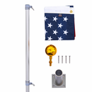 Heavy Duty Porch Wall Mounted Outrigger Aluminum Flagpole 