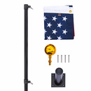 Heavy Duty Porch Wall Mounted Outrigger Aluminum Flagpole 