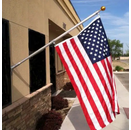 Heavy Duty Porch Wall Mounted Outrigger Aluminum Flagpole 