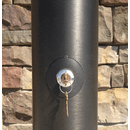 25ft (1) Piece Wind Speed 124 Mph  5 Butt Dia. x .188 Wall Thickness Internal Halyard Winch Aluminum Flagpole