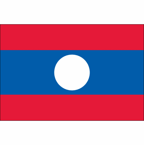LAOS 3'X5' Nylon World Flag